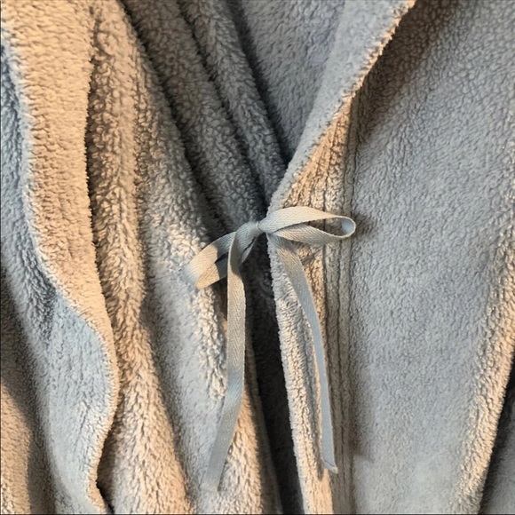 IRelax Unisex Light Blue Hooded Robe Sz Lg - Picture 9 of 11